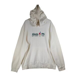 Tillys Olympics Atlanta 1996 Cream Hoodie Sweatshirt Men’s Size XL USED